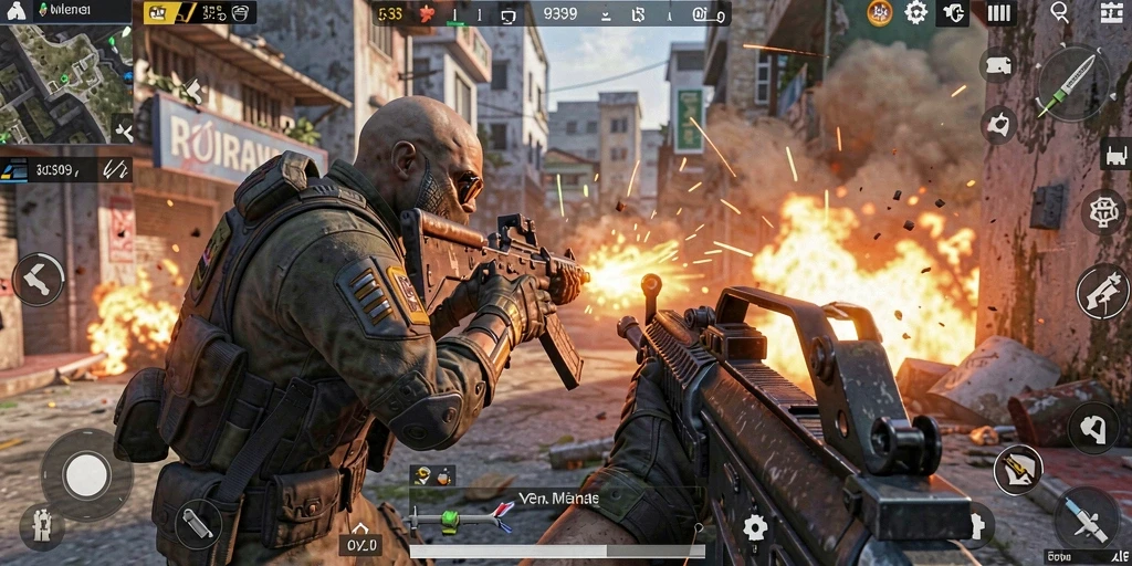 Gameplay menegangkan dari 9399 dengan aksi tembak-menembak yang seru.