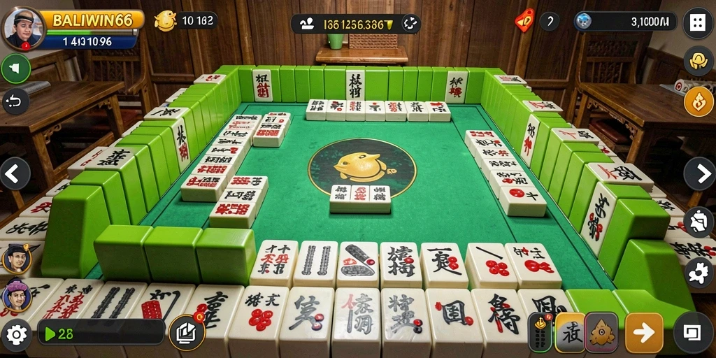 Screenshot BALIWIN66 menampilkan pengalaman permainan Mahjong yang mengasyikkan.
