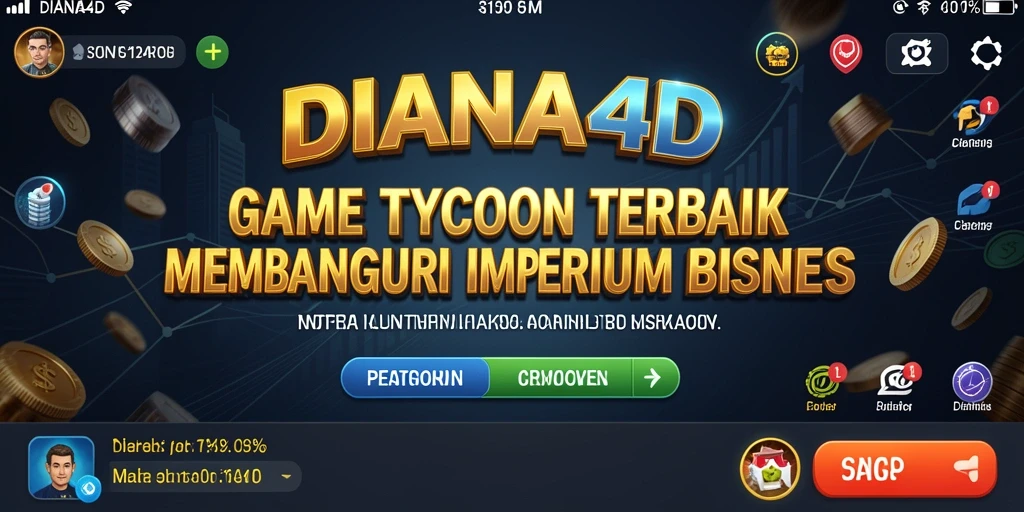 Tampilan gameplay <strong>DIANA4D</strong> yang menakjubkan saat membangun bisnis impian.