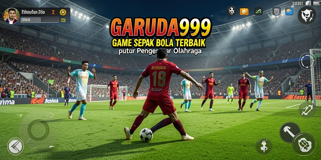 Tampilan gameplay GARUDA999 yang penuh aksi sepak bola.