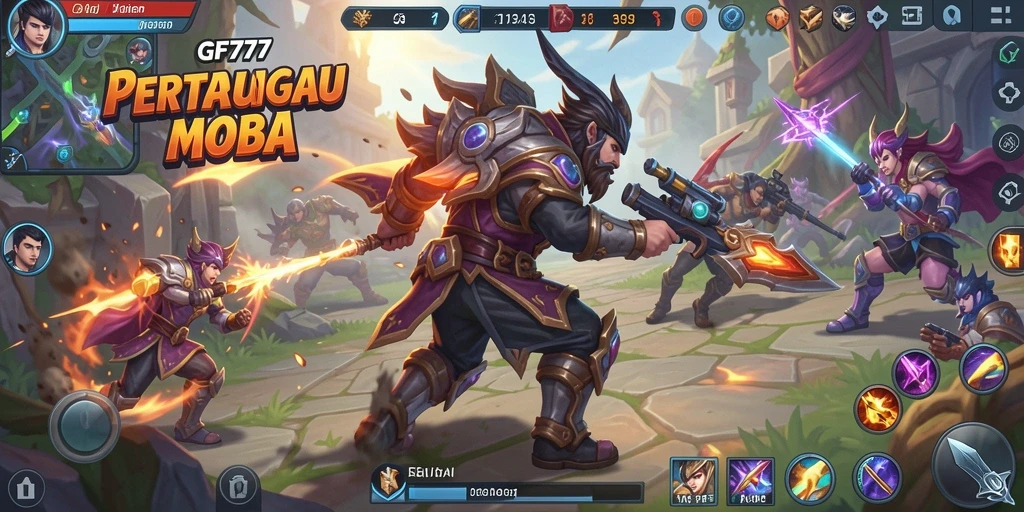 Screenshot dari gameplay seru di GF777 yang menunjukkan pertarungan epik.