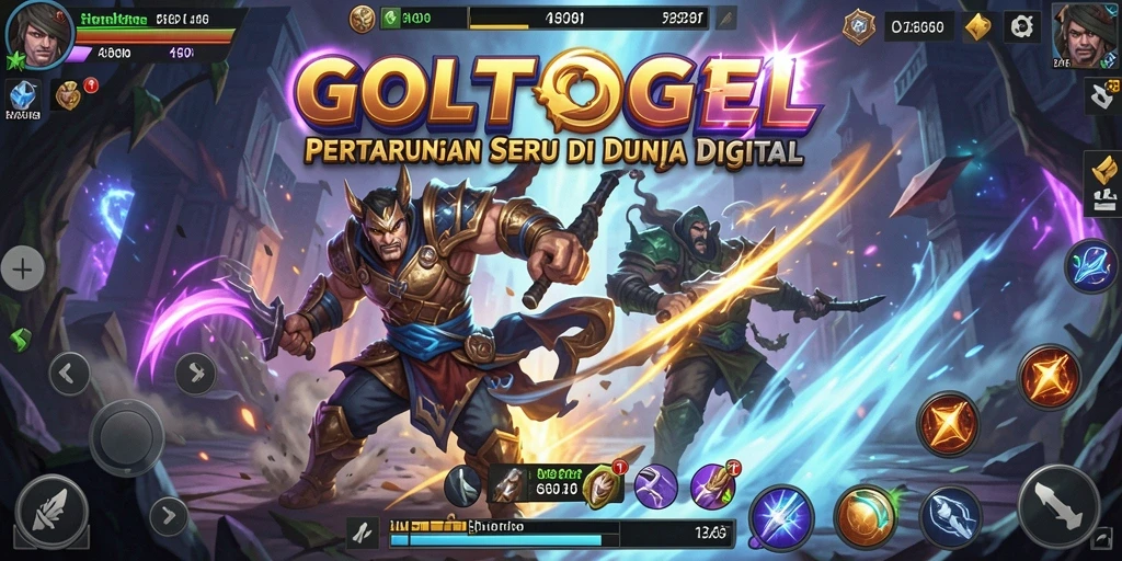 Tangkapan layar GOLTOGEL menampilkan aksi pertarungan seru dan karakter yang dinamis.