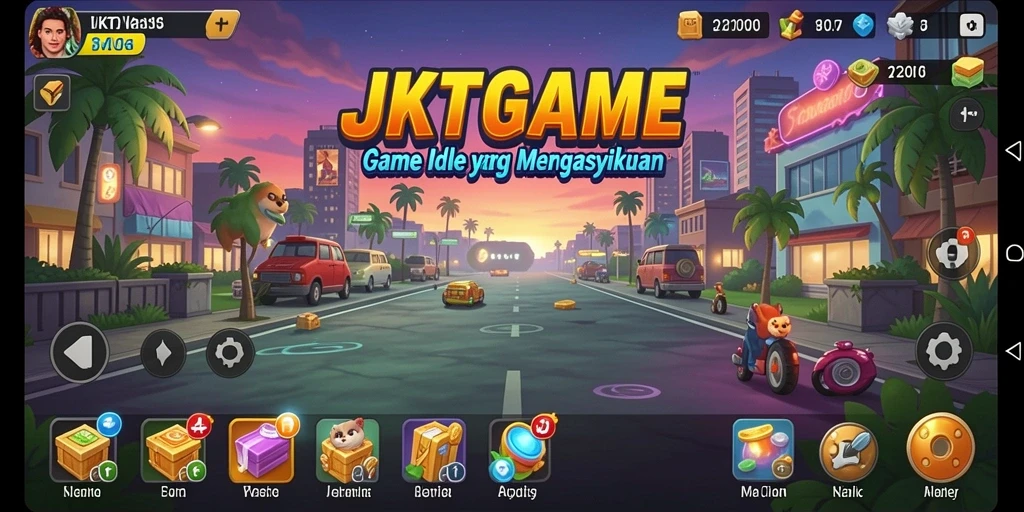 Tangkapan layar gameplay JKTGAME menampilkan aksi Idle yang seru.