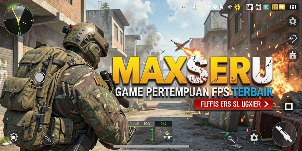 Gameplay seru MAXSERU dalam aksi pertarungan FPS.