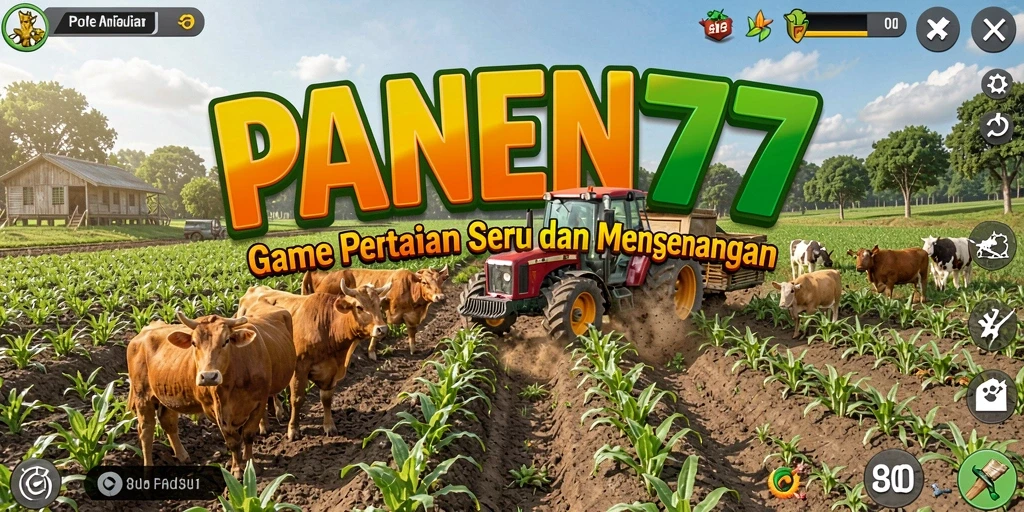 Screenshot gameplay menampilkan keseruan bertani di PANEN77.