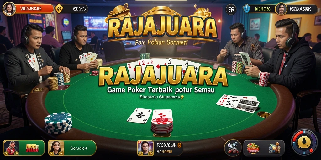 Tampilan seru gameplay Poker di RAJAJUARA.