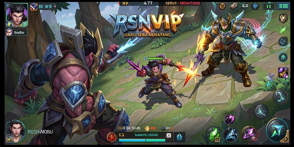 Tampilan gameplay di arena pertarungan RSNVIP yang seru.