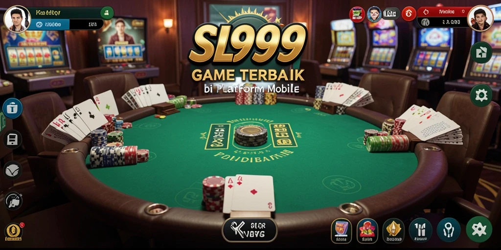 Tampilan menarik dari gameplay Poker di SL999.