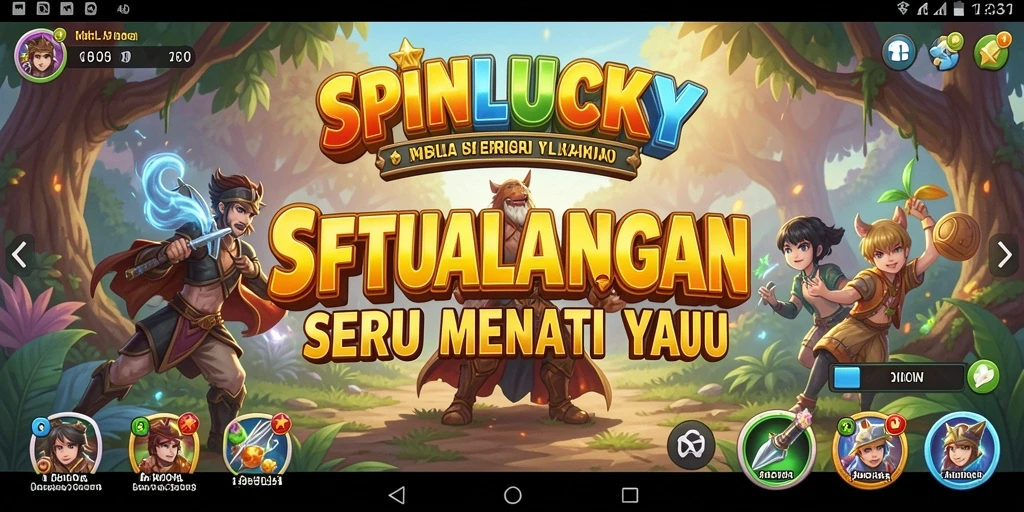 Tampilan permainan SPINLUCKY dengan petualangan yang menarik.