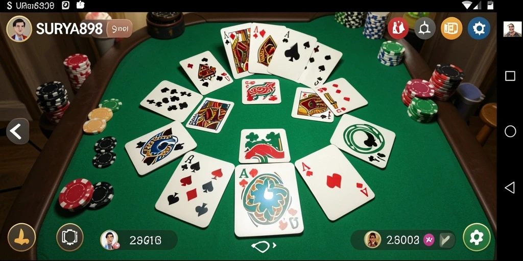 Tampilan gameplay seru dari <strong>SURYA898</strong> yang menyajikan Gaple yang menarik.