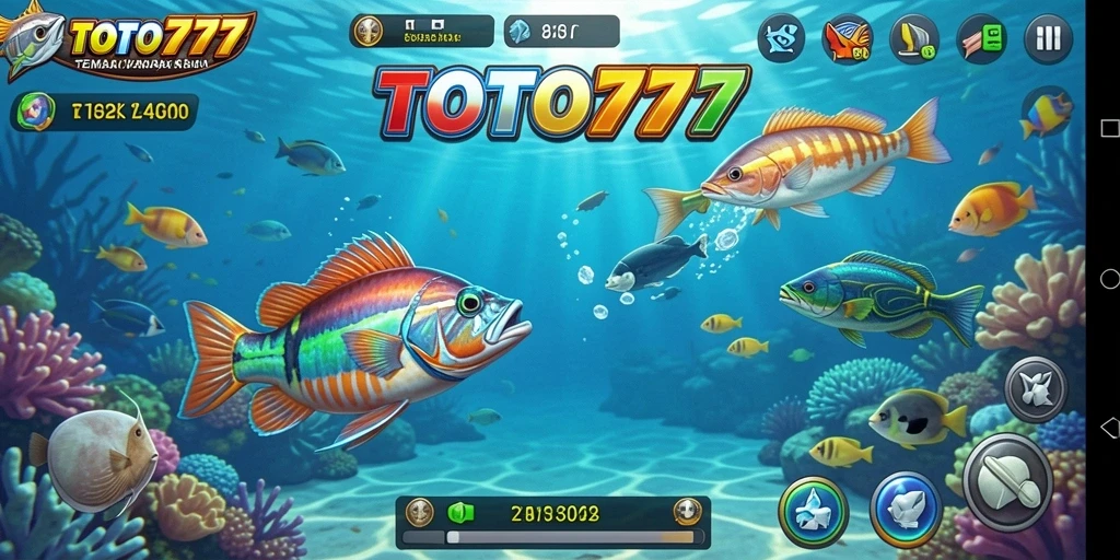 Tampilan menarik gameplay TOTO777 dengan aksi tembak ikan yang seru.
