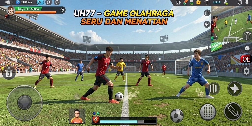 Screenshot UH77 menampilkan aksi seru dalam gameplay olahraga.