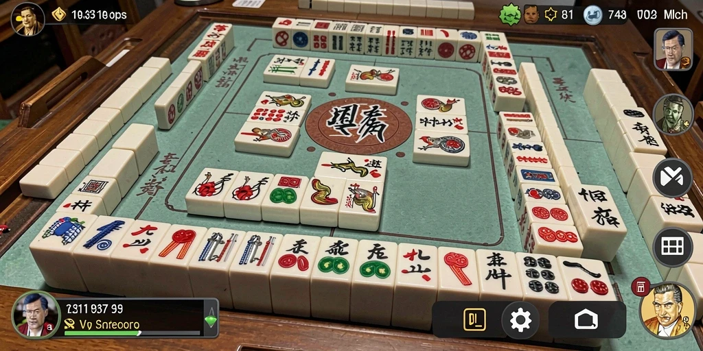 Tampilan gameplay V07 yang menantang di dunia Mahjong.