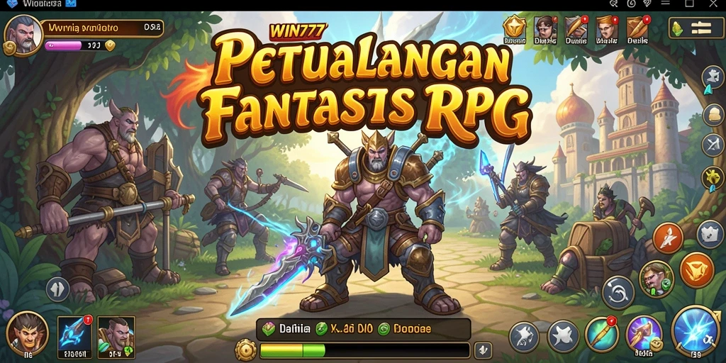 Tampilan gameplay RPG yang memukau dan menantang.