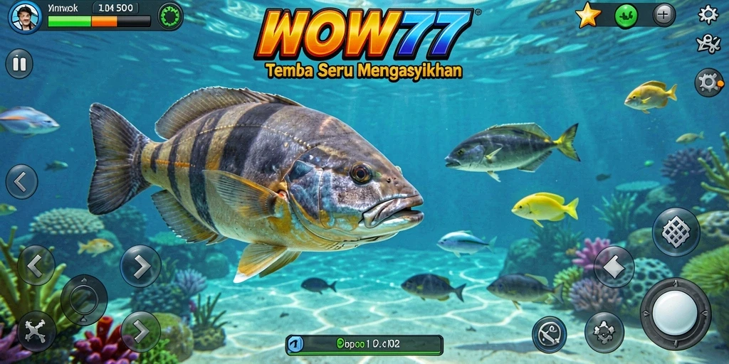 Tampilan gameplay menarik dari Tembak Ikan WOW77.